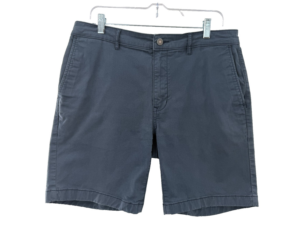 Flint and Tinder Men's Solid Navy Blue Classic Everyday Chino Shorts Size 33
